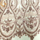 Luksusowa koronkowa tkanina 3D z koralikami Unikalna tiulowa haftowana różowa sukienka