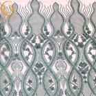 New Trend 3D Haftowana cekinowa koronkowa niebieska tiulowa tkanina do haftu z koralikami