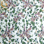 140cm Szerokość 3D Kwiatowa tkanina koronkowa / Kwiatowa haftowana koronka do tekstyliów domowych