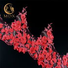 Fashion Bridal 3D Flower Lace Trim 135cm Szerokość Ręcznie kolorowe haftowane