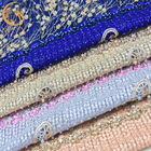 Rozpuszczalna w wodzie cekinowa tkanina z koronki o szerokości 135 cm Afrykański wzór tekstylny ręcznie robiony