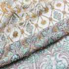 Urocza dekoracyjna kolorowa tkanina koronkowa MDX Ręcznie haftowana szerokość 140 cm