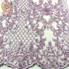 Elegancja Piękna ręcznie robiona koronkowa tkanina 20% poliester na sukienkę imprezową