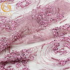 Suknia ślubna Różowa ciężka zroszony koronkowa tkanina Dostosowana 20% poliester