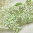 Kreatywna ręcznie robiona koronkowa tkanina z koralikami 3D haftowane koronkowe aplikacje ślubne