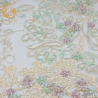 Luksusowe ciężkie koronkowe tkaniny ślubne wielokolorowe rozpuszczalne w wodzie na suknie wieczorowe