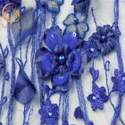 20% poliester ślubny koronkowy materiał dekoracyjny kwiatowy haftowany materiał siatkowy