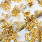 MDX Koronka haftowana ze złotego cekinu o szerokości 135 cm na tekstylia