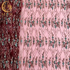 Koronkowa tkanina z cekinami dla kobiet o szerokości 140 cm, francuska koronka z koralikami dostosowana