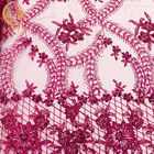Afrykańska cekinowa koronkowa tkanina haftowana długość 1 stoczni na suknię ślubną