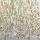 Delikatne hafty MDX w kolorze złotym Koronkowe cekiny z siateczki do sukni wieczorowej