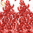 1 stocznia brokatowa koronkowa tkanina / czerwona cekinowa koronkowa dekoracja na imprezową sukienkę