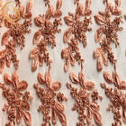 Francuski haftowany tiul z koralikami Koronkowa tkanina Handwork Brokat na imprezową sukienkę
