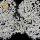 Knitting zroszony koronkowe wykończenie ręcznie robione 20% poliester 135 cm szerokość do sukienki