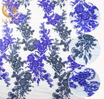 Royal Blue Koralikowa tkanina z koralikami 80% nylonowa rozpuszczalna w wodzie 140 cm szerokość dla sukienki dla dzieci