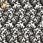 Ubranie Czarna haftowana ręcznie robiona koronkowa tkanina z pereł