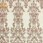 A4 wzór Haftowana sukienka z koralikami Koronkowa tkanina z dekoracją z pereł