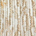 Suknia ślubna 3D Kwiatowy haft Koronkowa tkanina z ciężkimi koralikami