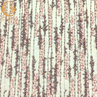 Fioletowa tkanina z koronki kwiatowej 3D z haftem z koralików na nylonowej siatce