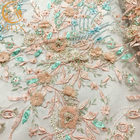 1 stocznia 3D kwiatowa koronkowa tkanina z koralikami do sukienki na przyjęcie w Nigerii