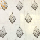 Wysokiej jakości szara dekoracja z koralików ręcznie robiona koronkowa tkanina na suknię wieczorową