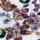 140cm Szerokość 3D Kwiatowa tkanina koronkowa / Kwiatowa haftowana koronka do tekstyliów domowych